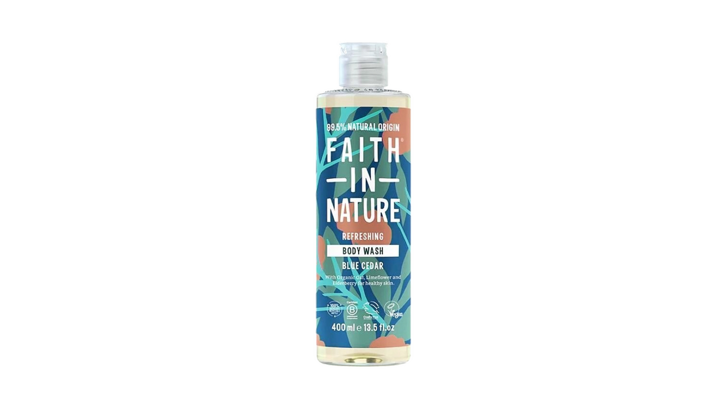 FAITH IN NATURE, Body Wash For Men Blue Cedar 400ml
