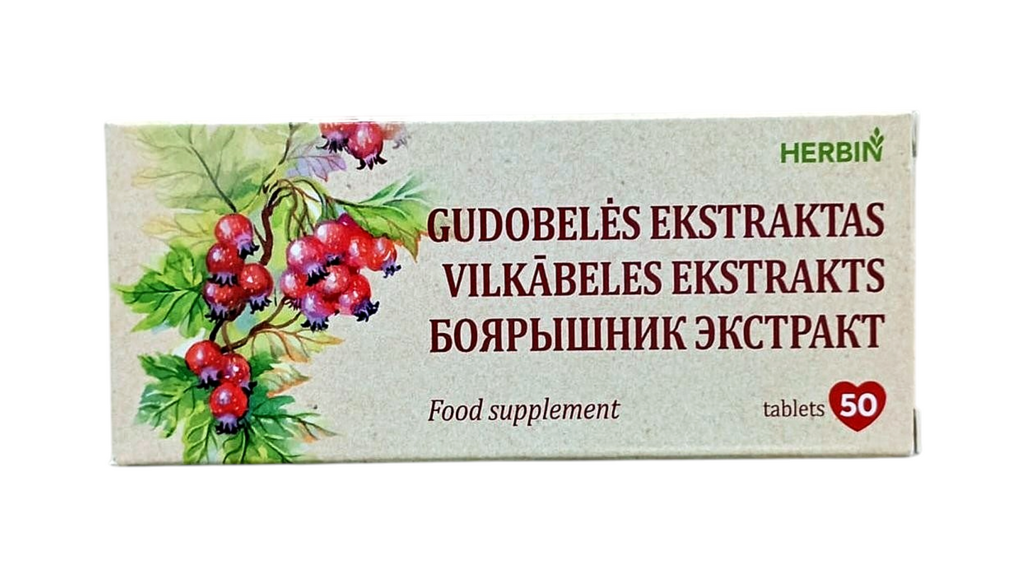 HERBIN Hawthorn Extract – Natural Heart & Circulation Support Tablets (50 Tablets)