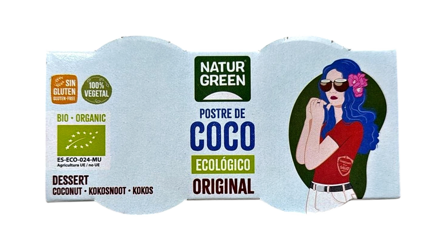 NATURGREEN, Coconut Dessert Original 2X125G BIO