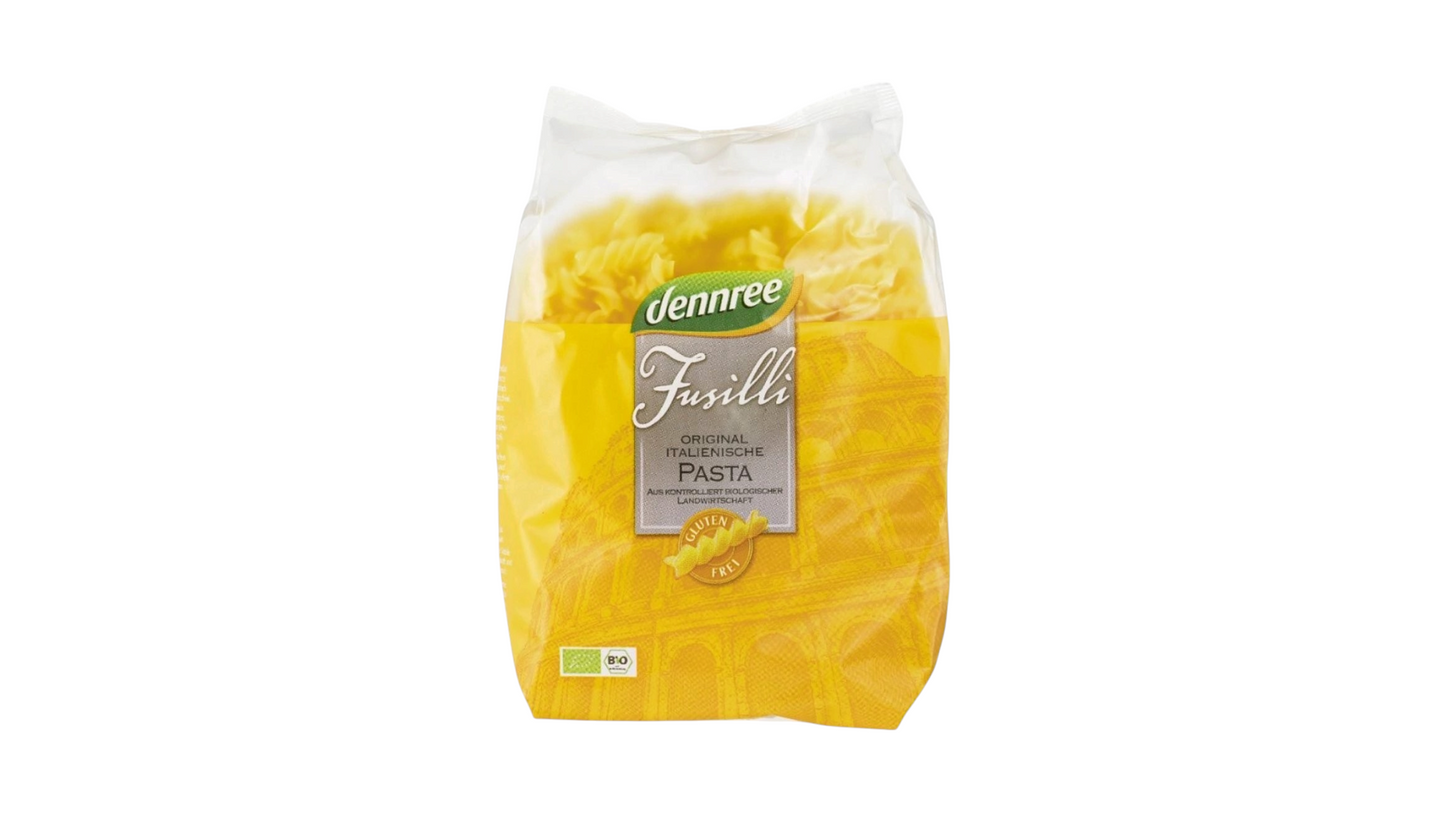 Gluten Free Fusilli BIO From Corn And Rice 500g Dennree