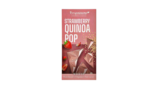 Benjamissimo, White Strawberry Quinoa Pop Cocoa Bar 60G Bio