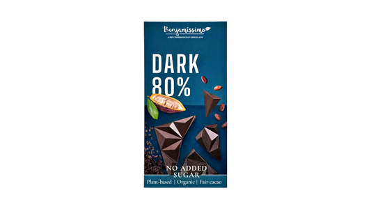 BENJAMISSIMO, DARK 80% (NO ADDED SUGAR) VEGAN BAR 60G BIO