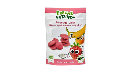 ERDBAR, SMOOTHIE CHIPS BANANA APPLE STRAWBERRY WITH YOGURT 16G BIO
