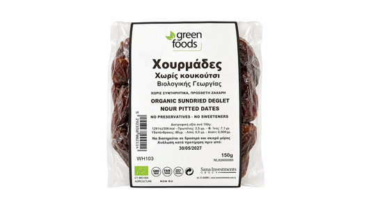 Green Foods, Dried Dates Pitted 150G Bio