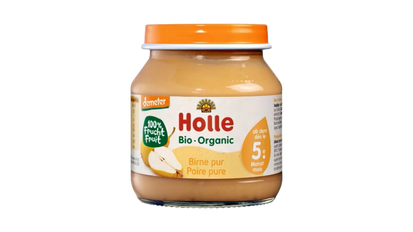 HOLLE, JAR 100% PEAR (4M) 125G BIO (V)