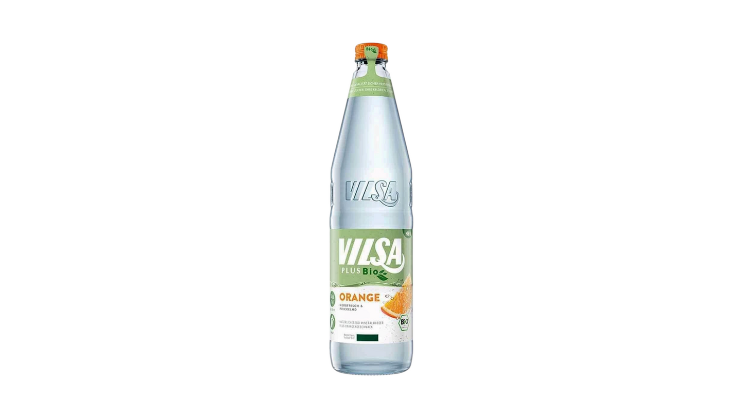 VILSA FOUNTAIN Water With Orange Glass Bottle BIO 700ml
