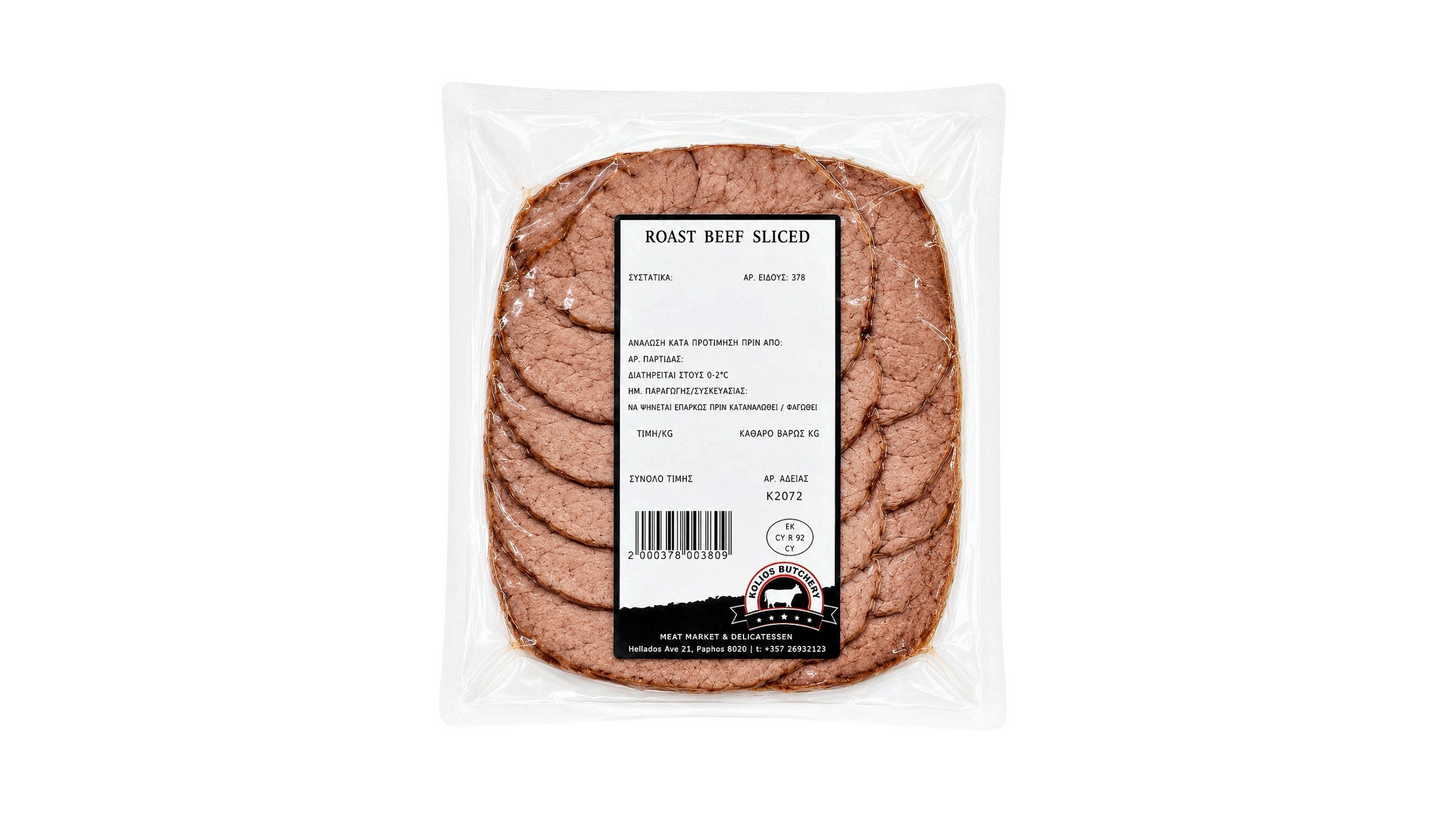 ROAST BEEF SLICED 400g