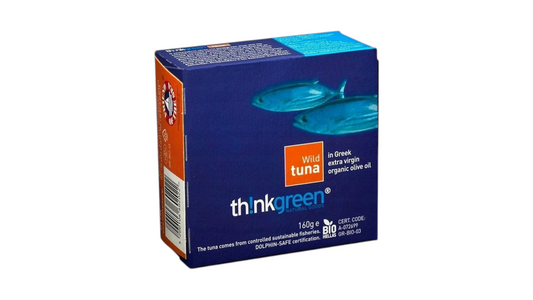THINK GREEN, WILD TUNA IN GREEK EXTRA VIRGIN OIL 160G BIO