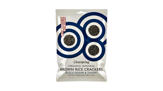CLEARSPRING, Brown Rice Crackers Whole Sesame Tamari 40g BIO