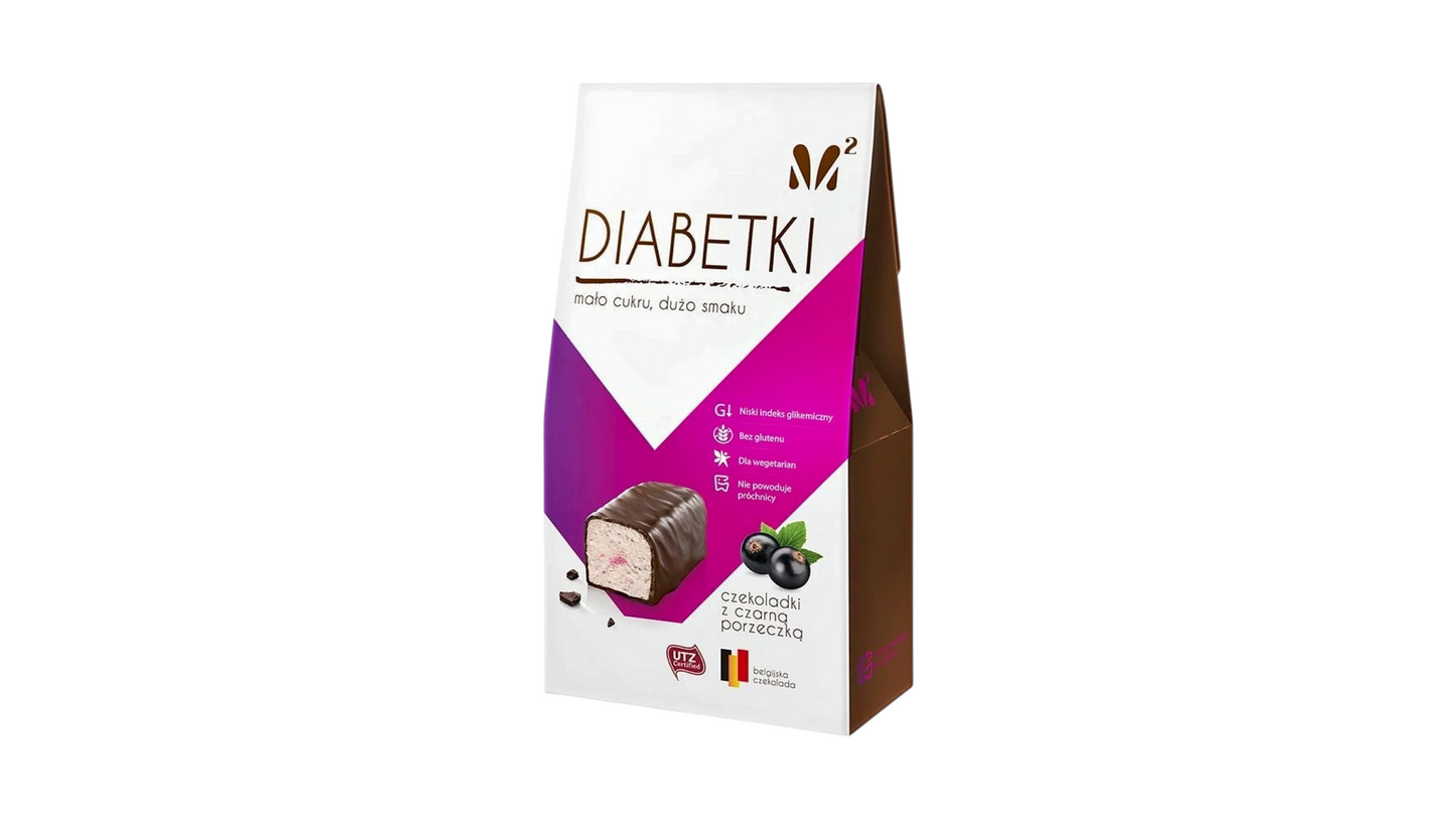 Yogurt Pralines with black currant 100g Diabetki