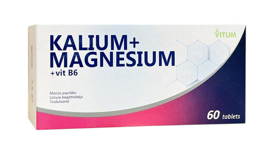 Vitum Kalium + Magnesium + Vit B6 Muscle & Nervous System Support (60 Tablets)