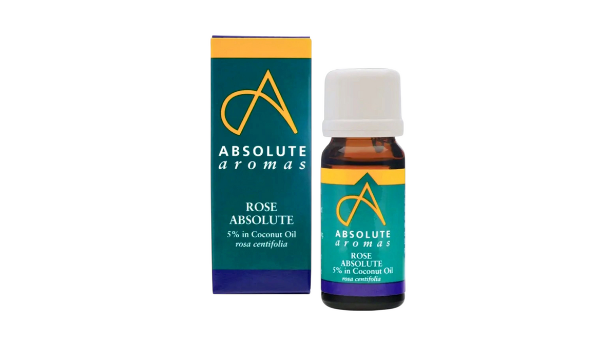 Absolute Aromas Rose Absolute 5% Dilution Essential Oil in Coconut Oil 10ml