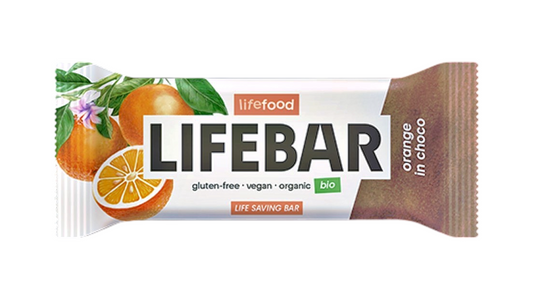 Lifebar, Orange In Choco Raw Vegan Bar 40G Bio