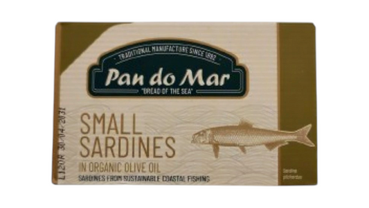 PANDOMAR, LITTLE SARDINES ORGANIC OLIVE OIL 125ML