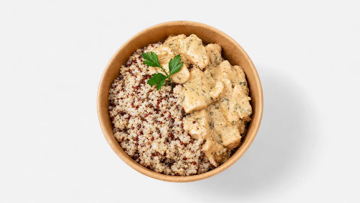 Meditarian chicken breast with rice