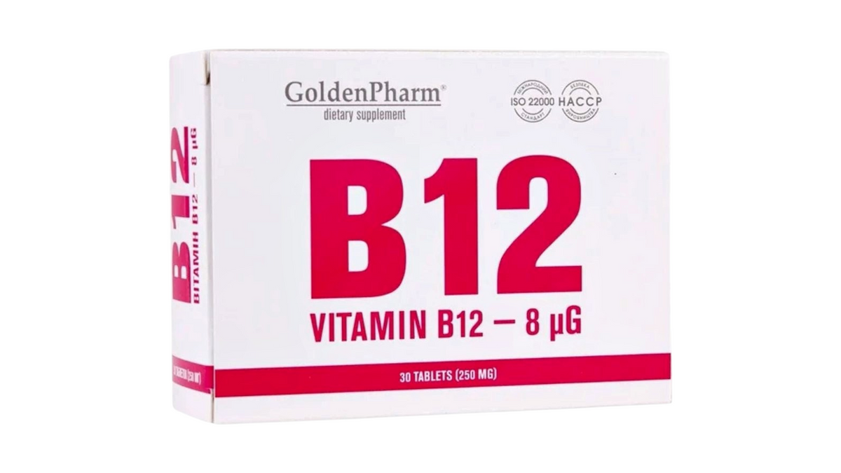 Golden Pharm Vitamin B12 8 µg (30 Tablets)