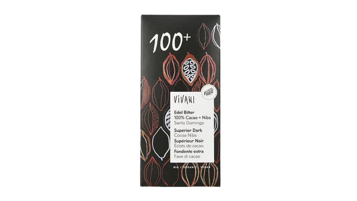 Vivani, 100% Pure Chocolate Dark 100G