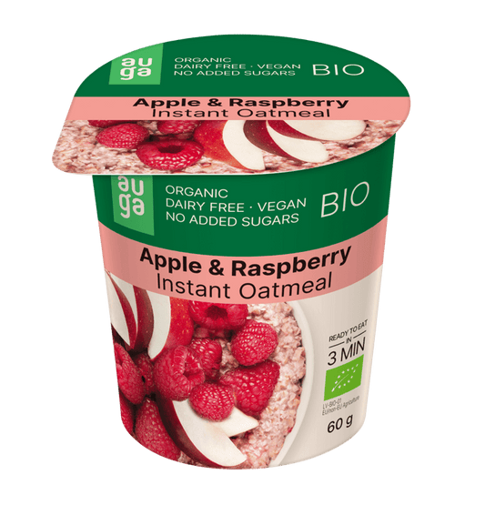 AUGA OATMEAL APPLES RASPBERRIES BIO