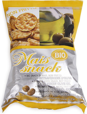BIO ALIMENTI, CORN SNACKS OLIVE OIL 50G BIO