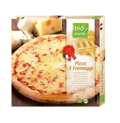 BIO INSIDE, PIZZA 3 CHEESES 350G BIO