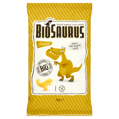 BIOSAURUS, CHEESE CHIPS 50G BIO
