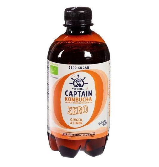 CAPTAIN KOMBUCHA, ZERO GINGER LEMON DRINK 400ML