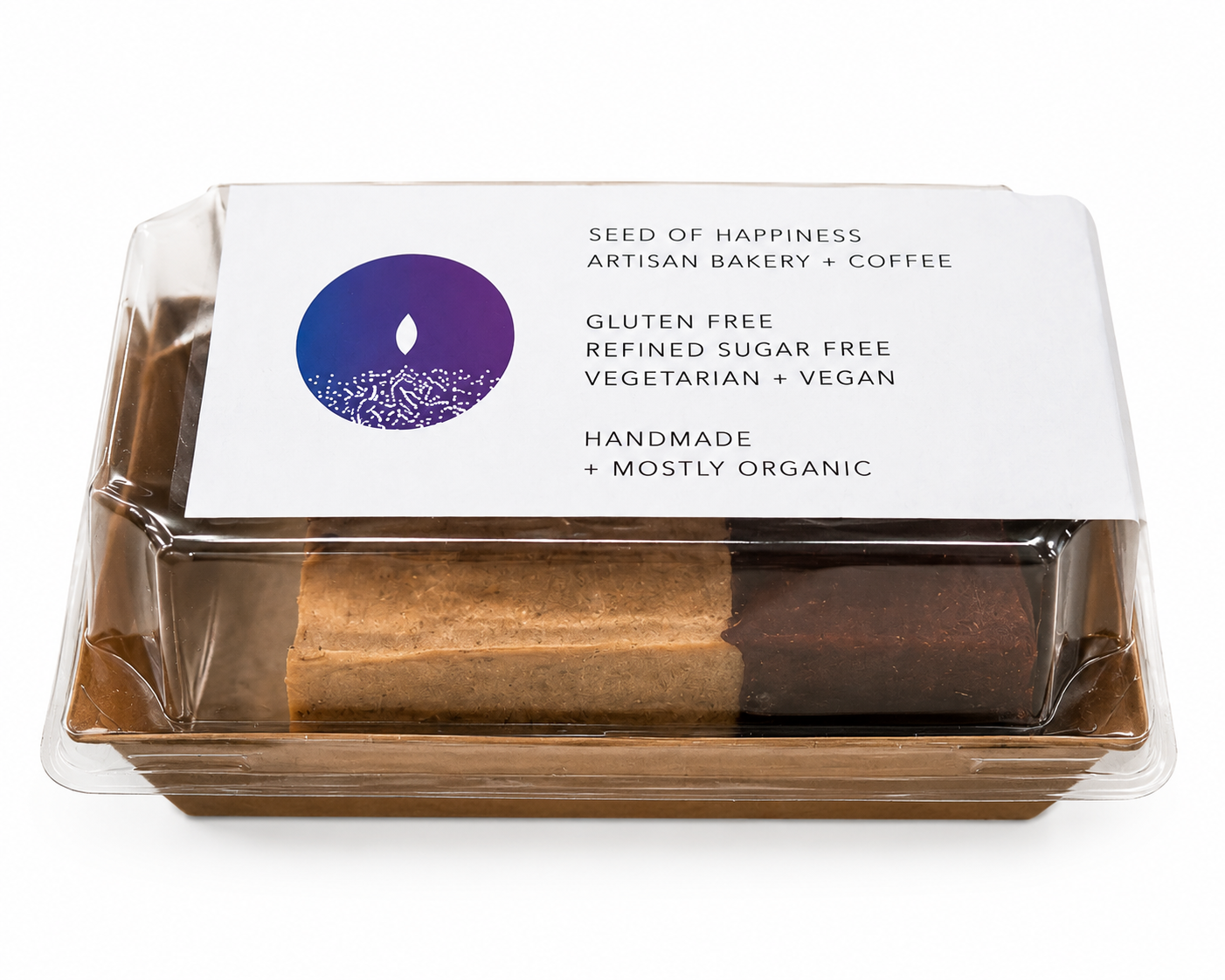 PEANUT BUTTER BANANA BAR CHEESECAKE VEGAN SEED OF HAPPINESS 2 PCS
