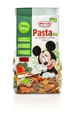 DALLA COSTA, PASTA KIDS MICKEY, TOMATO-SPINACH 300G BIO