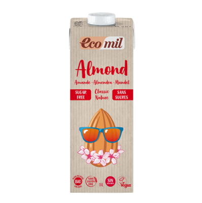 ECOMIL, ALMOND MILK CLASSIC SUGAR FREE 1L BIO