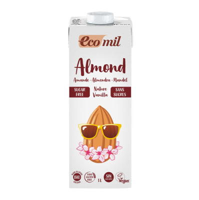 ECOMIL, ALMOND MILK ΝΟ SUGAR 1L BIO