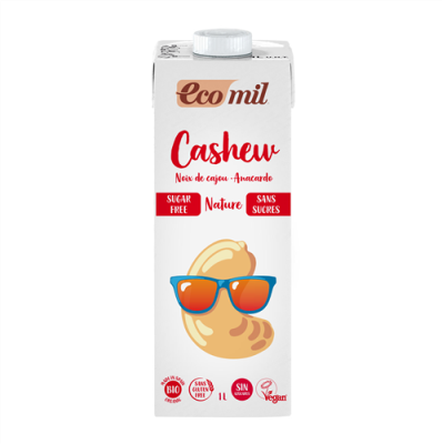 ECOMIL, CASHEW MILK SUGAR FREE 1L BIO
