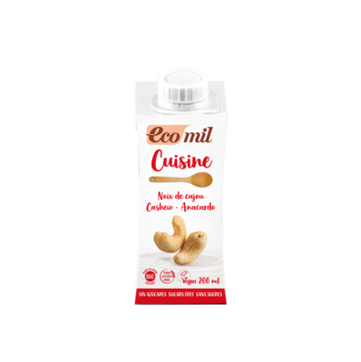 ECOMIL, CUISINE CASHEW CREAM SUGAR FREE 200ML BIO