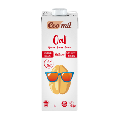 ECOMIL, OAT MILK SUGAR FREE 1L BIO