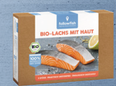FOLLOWFISH, SALMON FILLETS WITH SKIN 180G BIO
