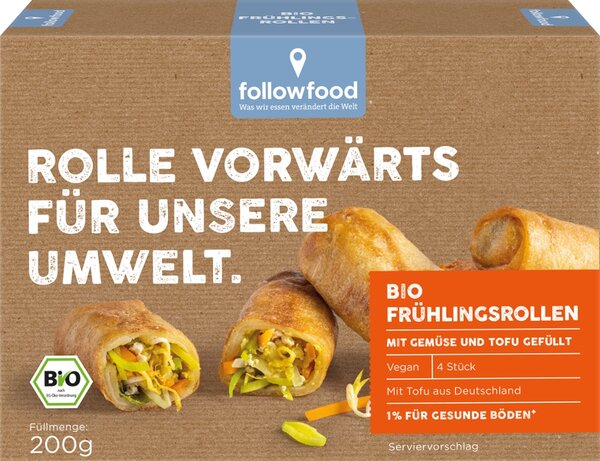 FOLLOWFOOD, ORGANIC SPRING ROLLS 200G