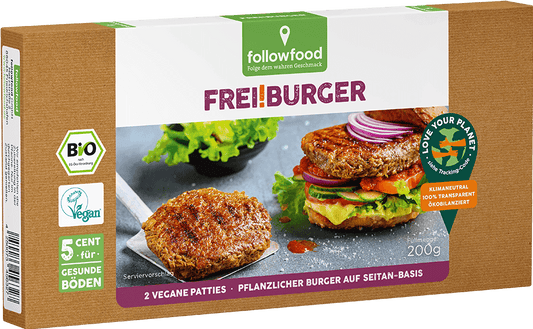 FOLLOWFOOD, VEGAN BURGER BIO PLANT BASED 200G