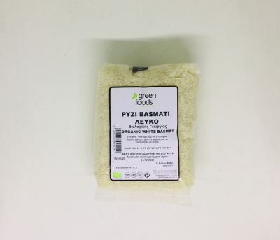 GREEN FOODS, RICE BASMATI WHITE BIO 500G