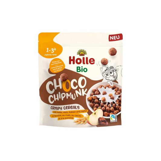 HOLLE, CHOCO CHIPMUNK CRISPY CEREALS 125G BIO