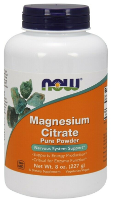 NOW, MAGNESIUM CITRATE PURE POWDER 227G
