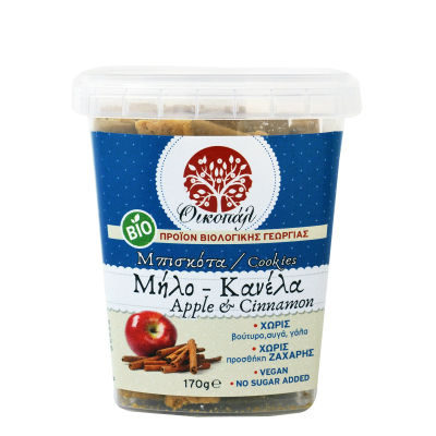 OIKOPAL, APPLE CINAMMON BISCUITS 150G BIO