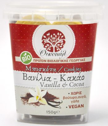 OIKOPAL, BISCUITS VANILLA & COCOA 150G BIO