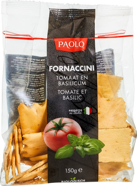 PAOLO, TOAST WITH TOMATO AND BASIL 150G BIO