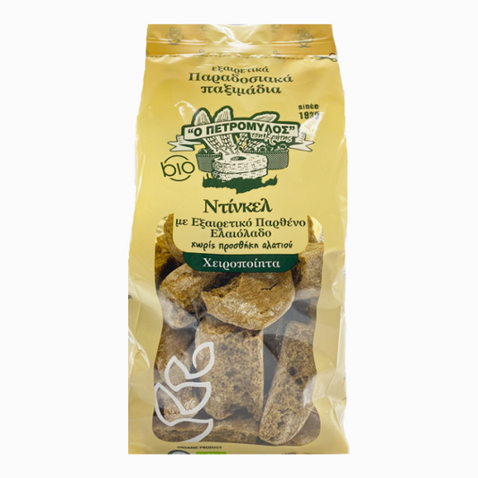 PETROMILOS, DINKEL TRADITIONAL RUSKS NO SALT 500G BIO