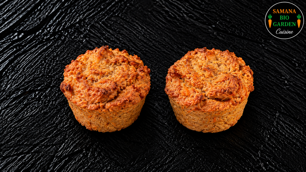 Vegan Carrot Apple Date Muffins 2 pcs