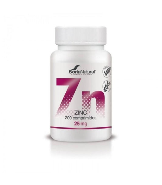 SORIA, ZINC 7N 25MG 200 CAPS