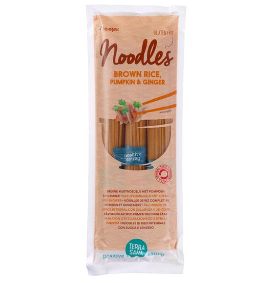TERRASANA, BROWN RICE NOODLES PUMPKIN 250G