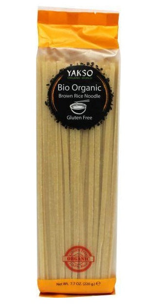 YAKSO, RICE NOODLES BROWN 220G BIO
