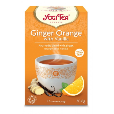 YOGI, GINGER ORANGE VANILLA TEA 17BAGS BIO