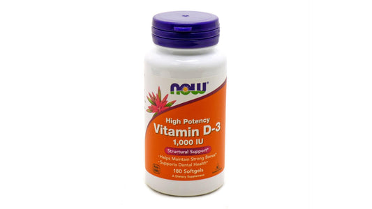 Now Vitamin D3 1000IU High Potency 180 Softgels
