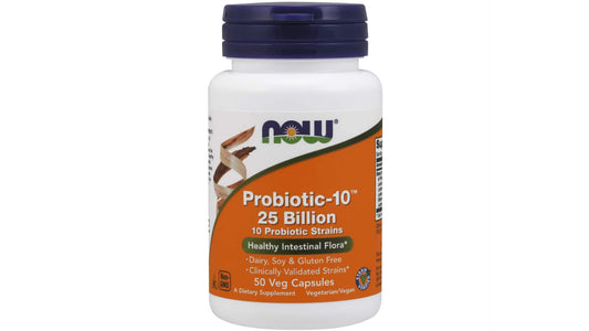 Now, Probiotic-10 25 Billion 50 Vcaps